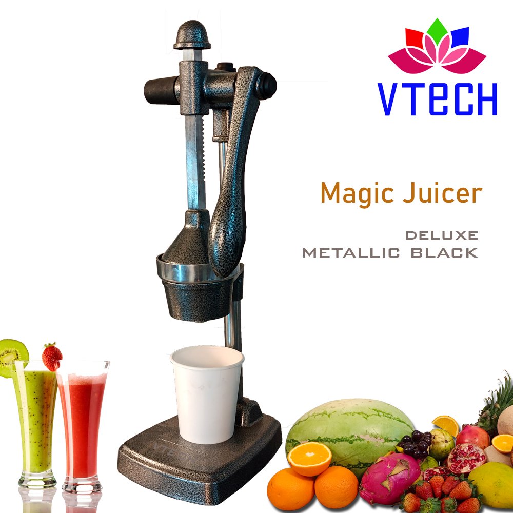 hand press juicer deluxe gray